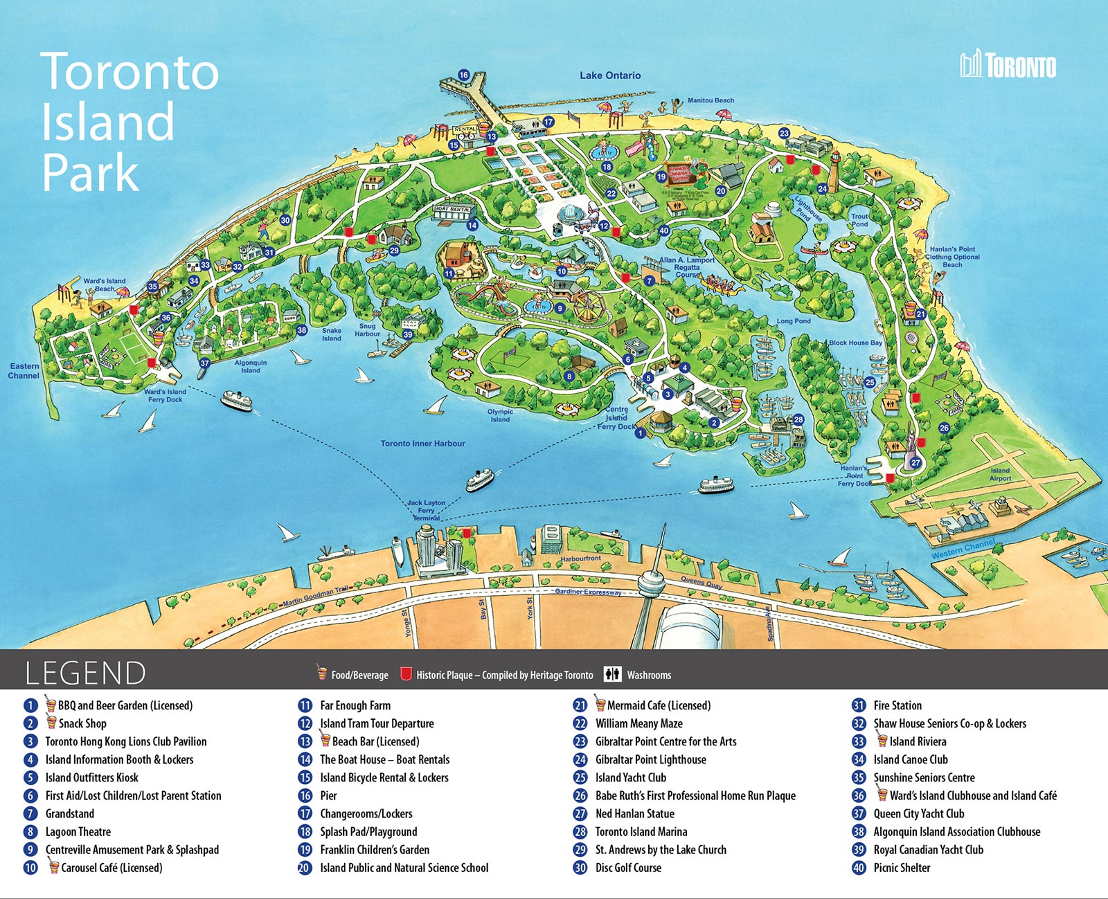 Toronto Island Park Map
